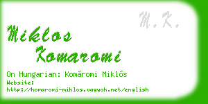 miklos komaromi business card
